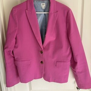 J. Crew Women's Bright Fuchsia Single-Button Blazer